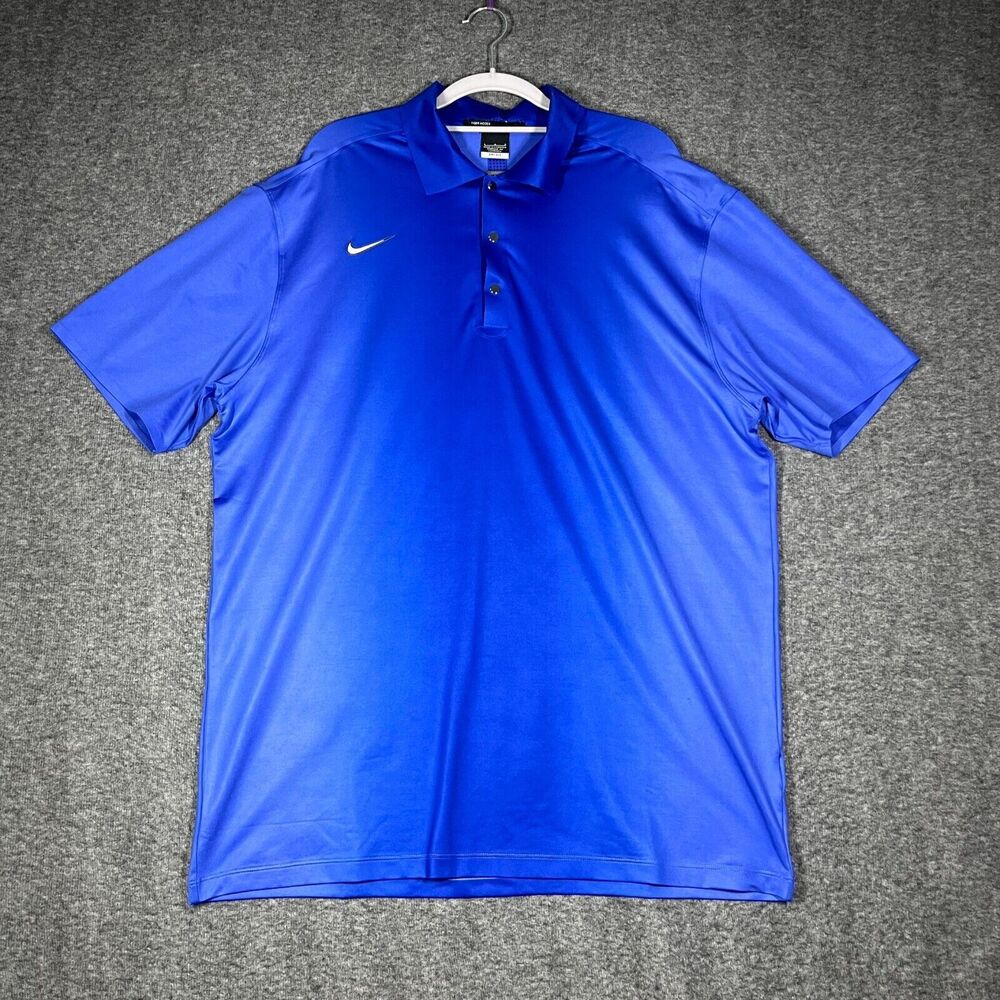 Nike Golf Tiger Woods Gradient Lite Polo Shirt Blue Mens L457984-471 TW Golf L
